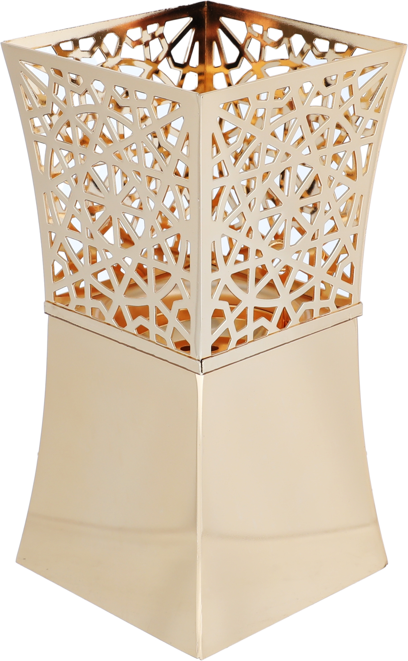 طقم مبخرة استيل بقاعدة وعلبة بخور السيف غاليري، 10x10x20 سم - ذهبي product image