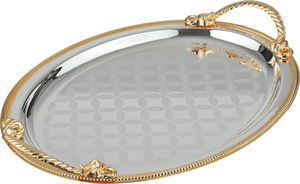 طقم طوفريات استيل السيف غاليري، 3 قطع، يد ذهبي - فضي ذهبي product image 2