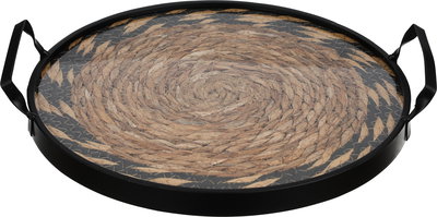 Al Saif Gallery Multi-Material Tray Set, 2 Pieces, Black Frame - Multicolor product image 3