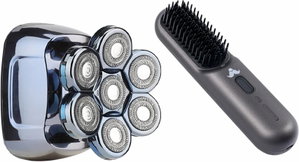 Shenb Trimmer set with straightening comb, 5 heads, 5 attachments, 3-5-7mm guide combs, Type-C charging, LED, PTC technology, auto shut-off, SH1101 - Silver Gray product image 2
