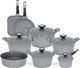 Neoflam coated aluminum cookware set, Korean, 11 pieces - grey product image 2