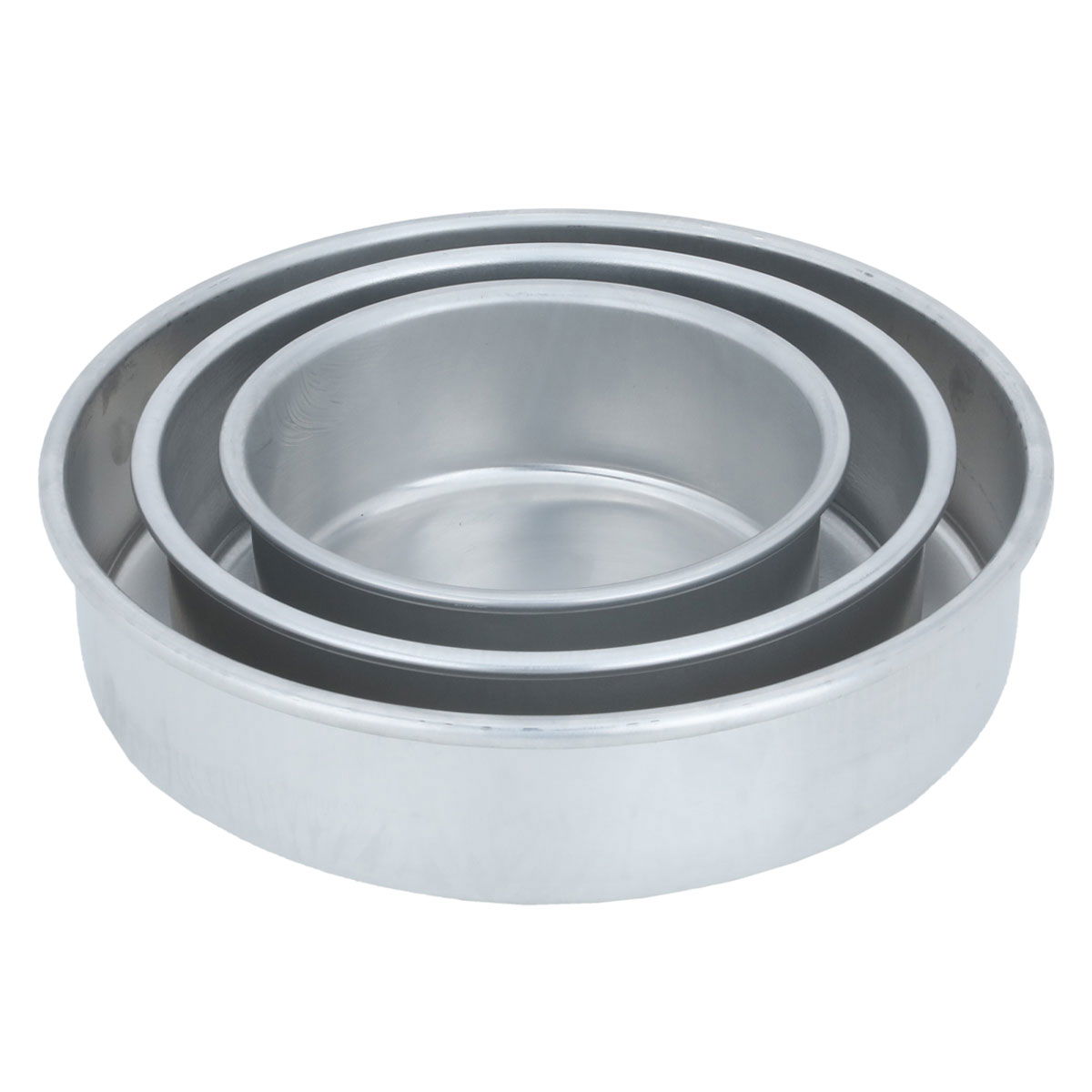 Al Saif Gallery Aluminum Cake Molds Set, 3 Pieces - Silver product image