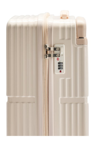 طقم شنط سفر بولي كربونات ليمرا، 20 24 بوصة، 4 عجلات، بزاوية 360 درجة، OT-9000 - بيج product image 6