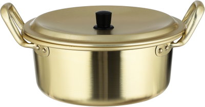 طقم قدور الومنيوم سيف بلص، 6 قطعة، حجم صغير - ذهبي مطفي product image 3