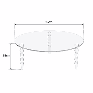 طقم طاولات اكريلك، 5 قطع - شفاف product image 2