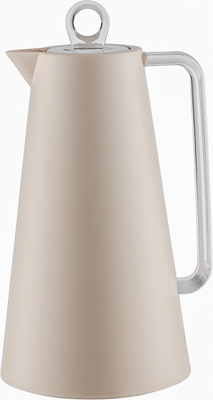 Glory Helena Thermos, 1 Liter, Glass Interior, Transparent Handle, Push-Button Lid - Beige product image 2