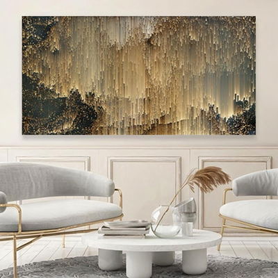 لوحة جدارية كانفس طباعة، 160×80 سم، اطار ذهبي - متعدد الالوان product image 3