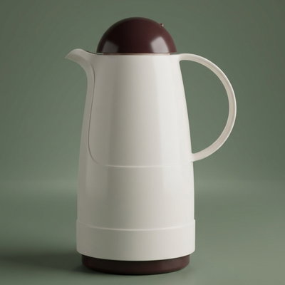 Rotpont thermos, 0.5 liters, glass inner container, plastic outer shell - white product image 1