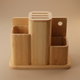 Al Saif Gallery wooden spoon and knife stand, 29 x 15 x 24 cm - beige product image 1