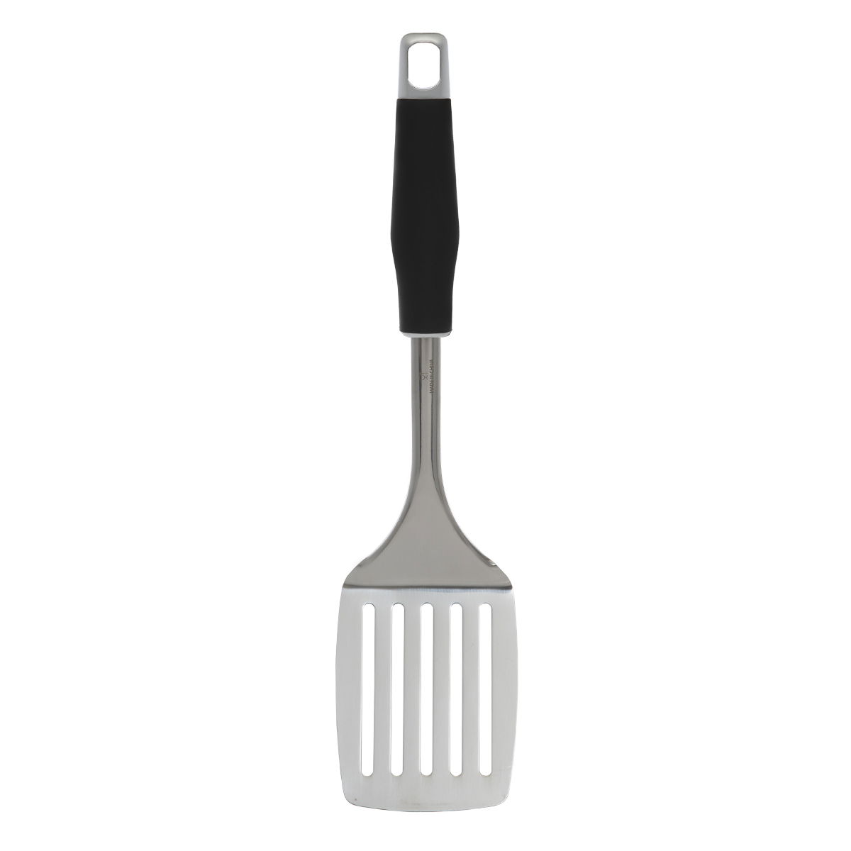 Al Saif Gallery Steel serving spoon with silicone handle, perforated - black product image