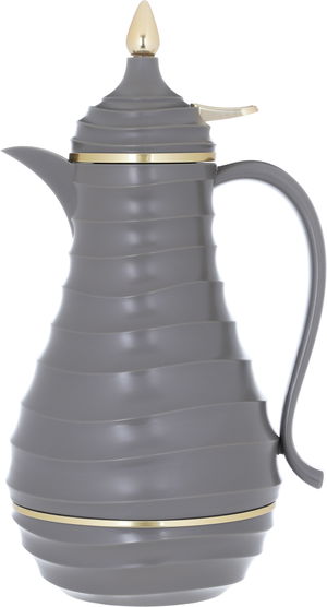 Al Saif Gallery Blanca thermos set, 1/0.75 liter, 2 pieces, thermal glass inner shell, plastic outer shell - dark beige product image 6