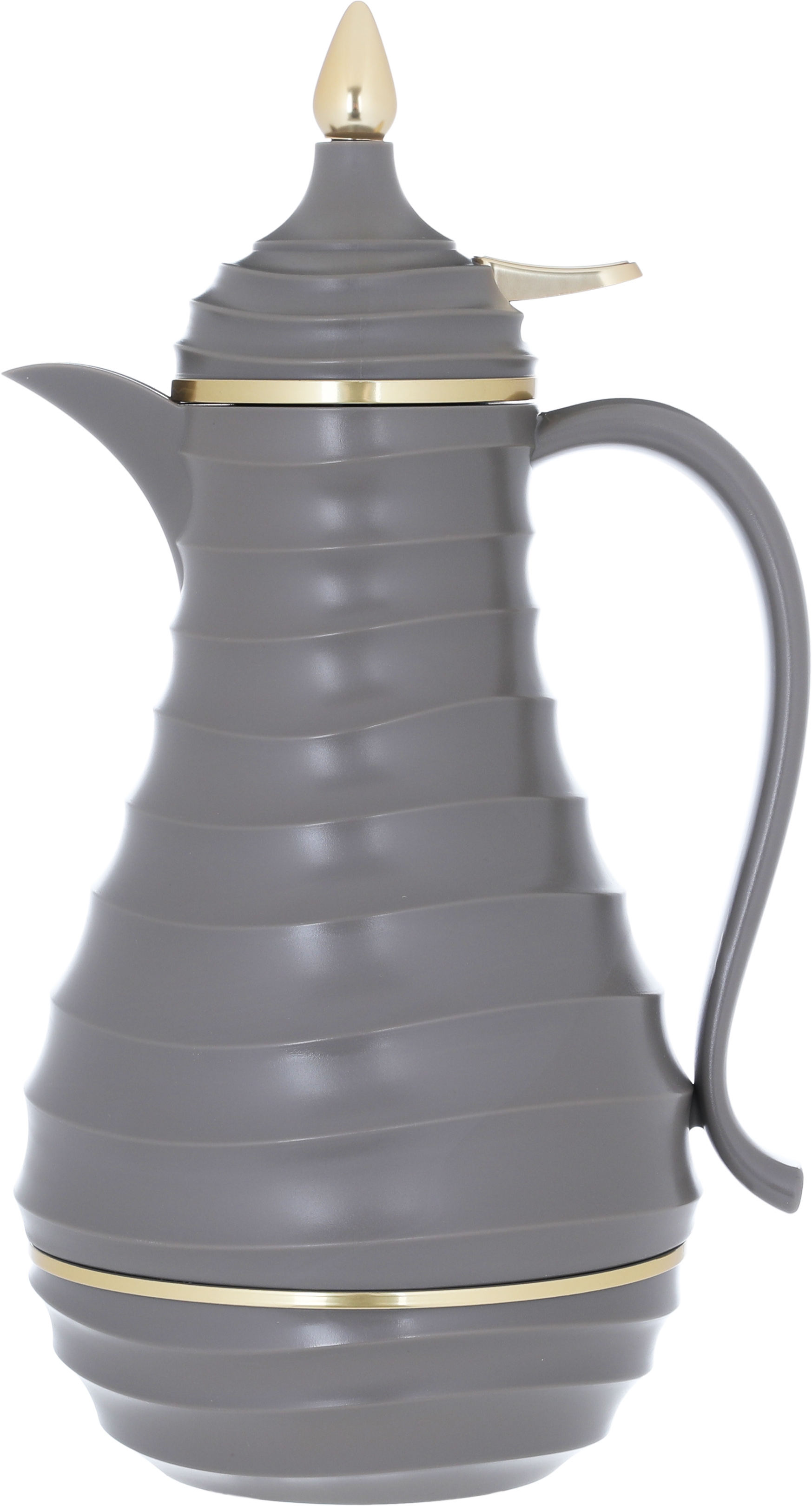 Al Saif Gallery Blanca thermos set, 1/0.75 liter, 2 pieces, thermal glass inner shell, plastic outer shell - dark beige product image 6