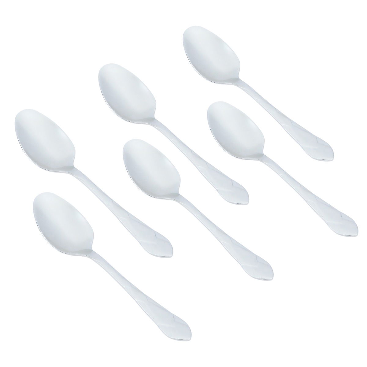 Al Saif Gallery steel tea spoon set, 6 pieces - silver product image