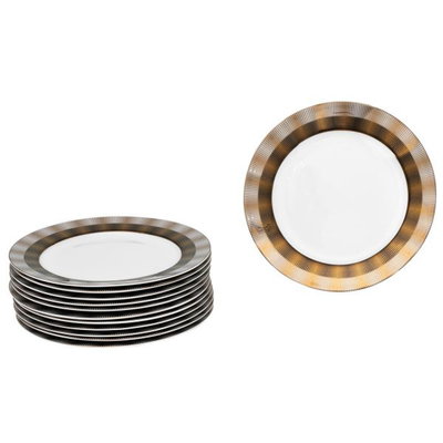 Al Saif Gallery Porcelain Dinner Set, 86 Pieces - Black product image 4