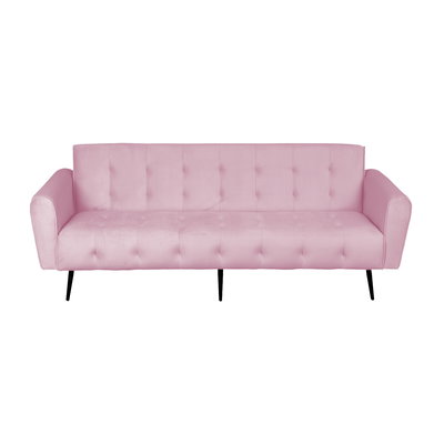 كنبة سرير مونتيلا خشب سويدي باك كومفورت، 190x70x90 سم، قماش مخمل - وردي فاتح product image 2