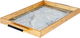 Tofaria Al Saif Gallery glass, 30 x 47 cm, rectangle, gray and gold marble pattern, handle - gold product image 2