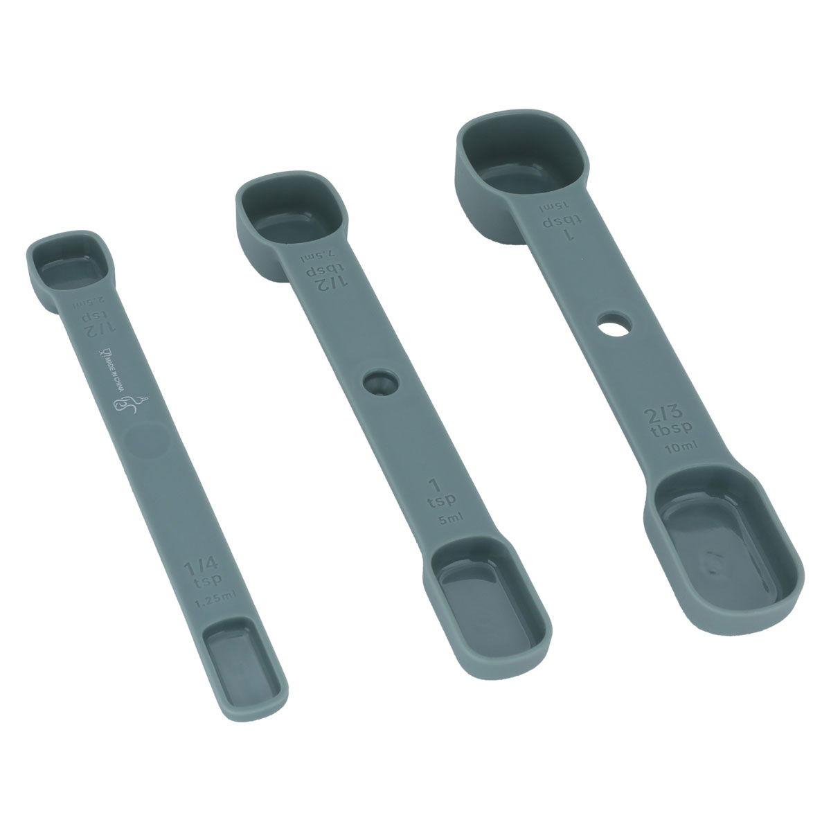 Al Saif Gallery Plastic Measuring Spoons Set, 3 Pieces - Gray product image