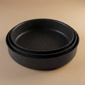 Haschver Granite Oven Trays Set, 3 Pieces, Round - Dark Grey product image