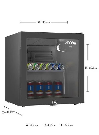 ثلاجة ميني بار نو فروست ارو، 50 لتر، 1.7 قدم، RO-60SCH - اسود product image 5