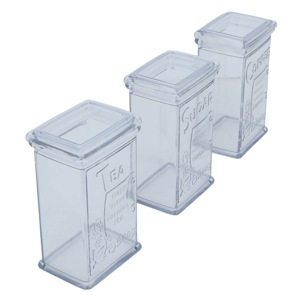 Al Saif Gallery Plastic Box Set, 500 Grams, 3 Pieces - Clear product image 2