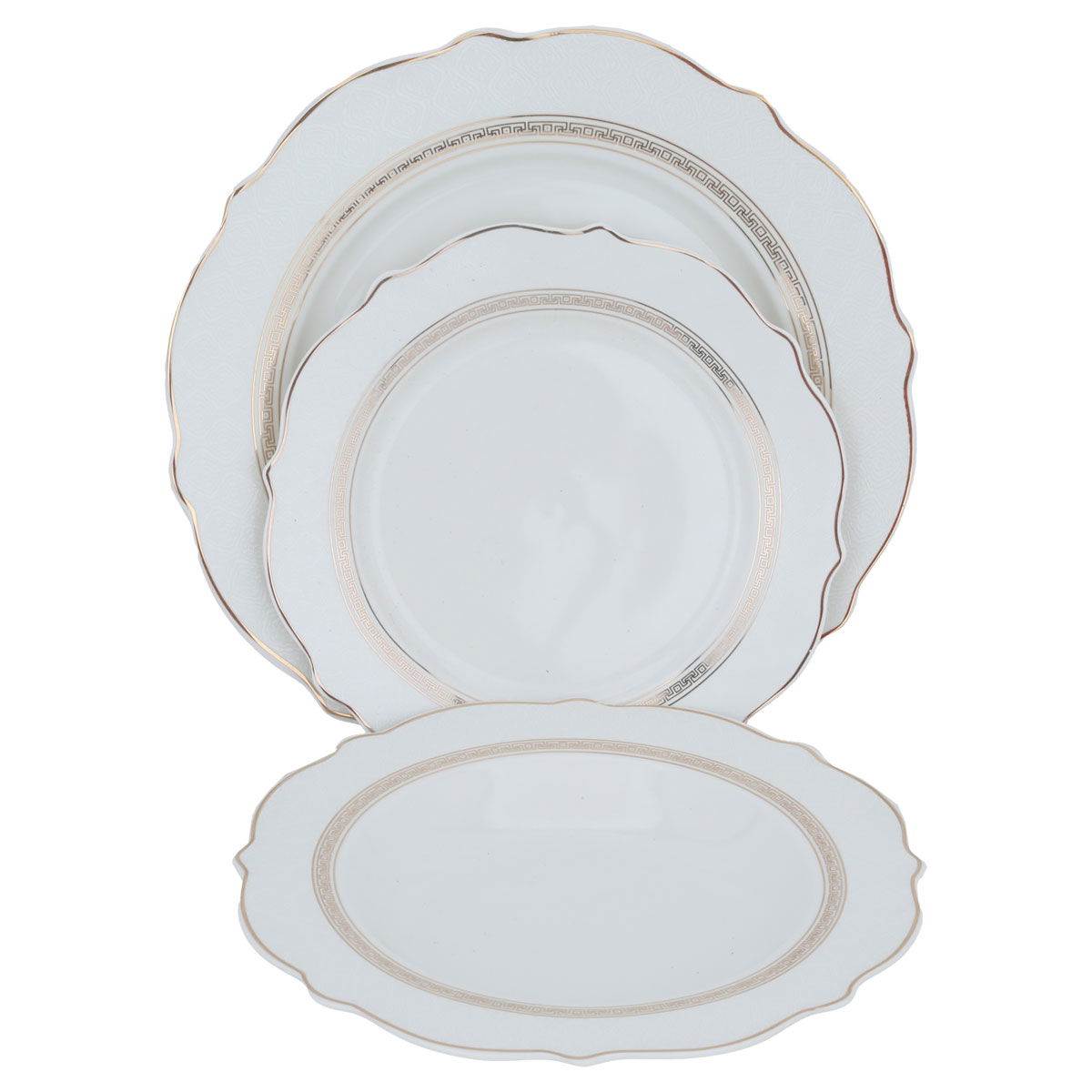 Al Saif Gallery porcelain dining set, round, 65 pieces - white product image 5