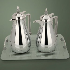 Thermos set with tofreyaAl Saif Gallery, 3 pieces - silver grey product image