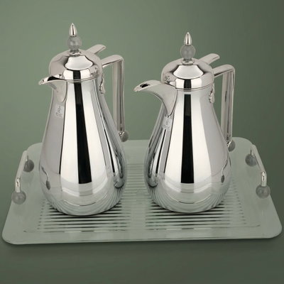 Thermos set with tofreyaAl Saif Gallery, 3 pieces - silver grey product image 1
