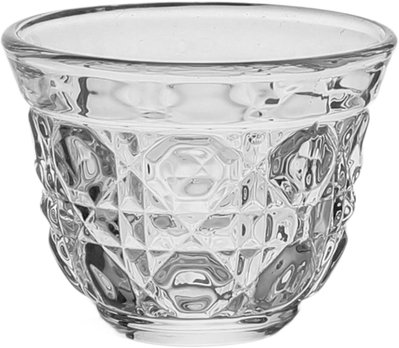 طقم تقديم بيالات وفناجين زجاج البيت الذهبي، 11سم، 36 قطعة، صحون - شفاف product image 3