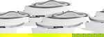 Al Saif Gallery Kanda 2 Case Set, 3 Pieces, Steel Inner Case, Oval - Pearl Silver product image 1