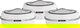 طقم حافظات كندة 2 السيف غاليري، 3 قطع، حافظة داخلية استيل، بيضاوي - لؤلؤي فضي product image 1