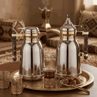 ترمس شهد السيف غاليري، 1/1 لتر، حافظة داخلية زجاج حراري، هيكل خارجي استيل - فضي product image 2