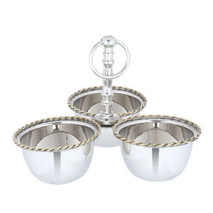 شيالة مكسرات استيل السيف غاليري، 3 خانات، دائري - فضي product image 2