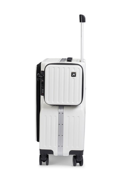 شنطة سفر بولي كربونات ليمرا، 20 بوصة، 4 عجلات، BT-57 - أبيض product image 3