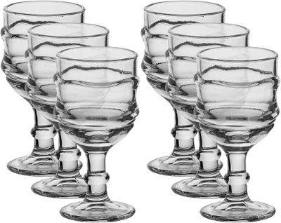 طقم كاسات تقديم عصير زجاج السيف غاليري، 6 حبات، قاعدة - شفاف product image 1