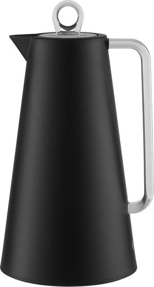 ترمس جلوري، 1 لتر، خامة داخلية زجاج، يد شفاف، غطاء ضغاط - اسود product image