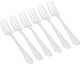 Al Saif Gallery steel sweet fork set, 6 pieces, wooded - silver product image 1