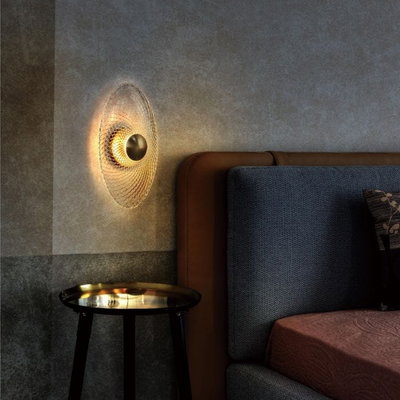Norco glass indoor wall light, 21 x 7 x 37 cm, 7 watts, 3000 Kelvin - Gold product image 2