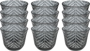 طقم فناجين قهوة سعودي زجاج السيف غاليري، 12 قطعة، مشجر - أسود شفاف product image