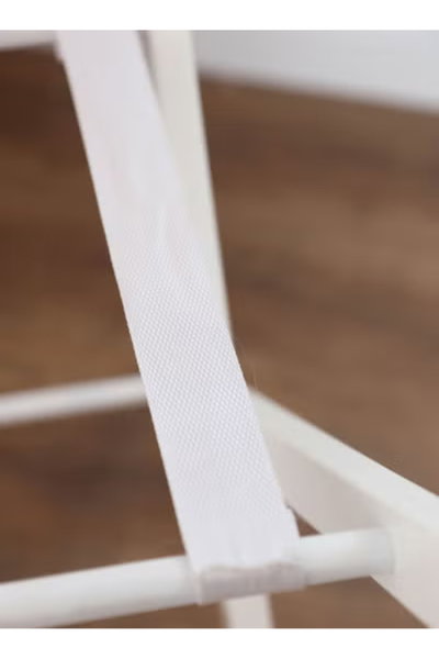 حامل سلة موسى خشب الصنوبر فان مومنت، 59×40×46 سم، قابلة للطي - ابيض product image 3