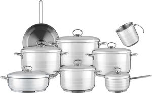 طقم قدور ستانلس ستيل مستر كوك، 14 قطعة - فضي product image