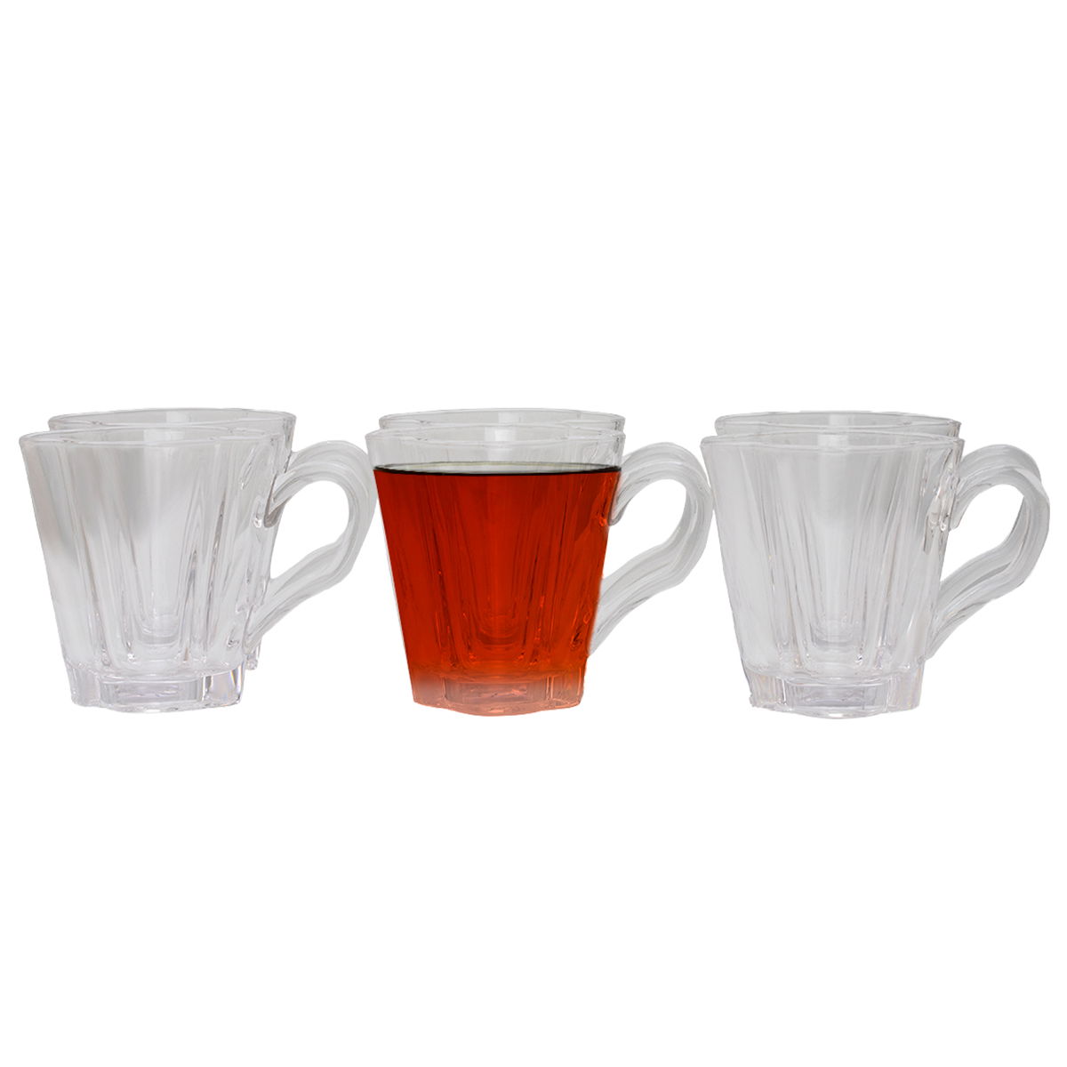 Al Saif Gallery glass tea set, 6 pieces - clear product image