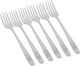 Al Saif Gallery steel sweet fork set, 6 pieces, 16 x 2 cm, engraved - silver product image 1