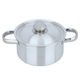 Robust aluminum pot with lid and handles, 20 cm, round - silver product image 2