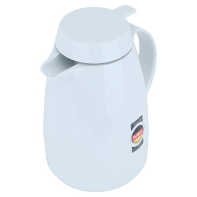 Helios thermos, 1 liter, thermal glass inner container, plastic outer shell - white product image 3