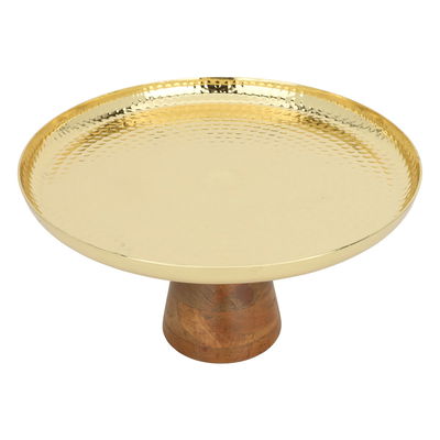 Al Saif Gallery Steel Cake Stand, 30X30X17 Cm - Gold product image 1