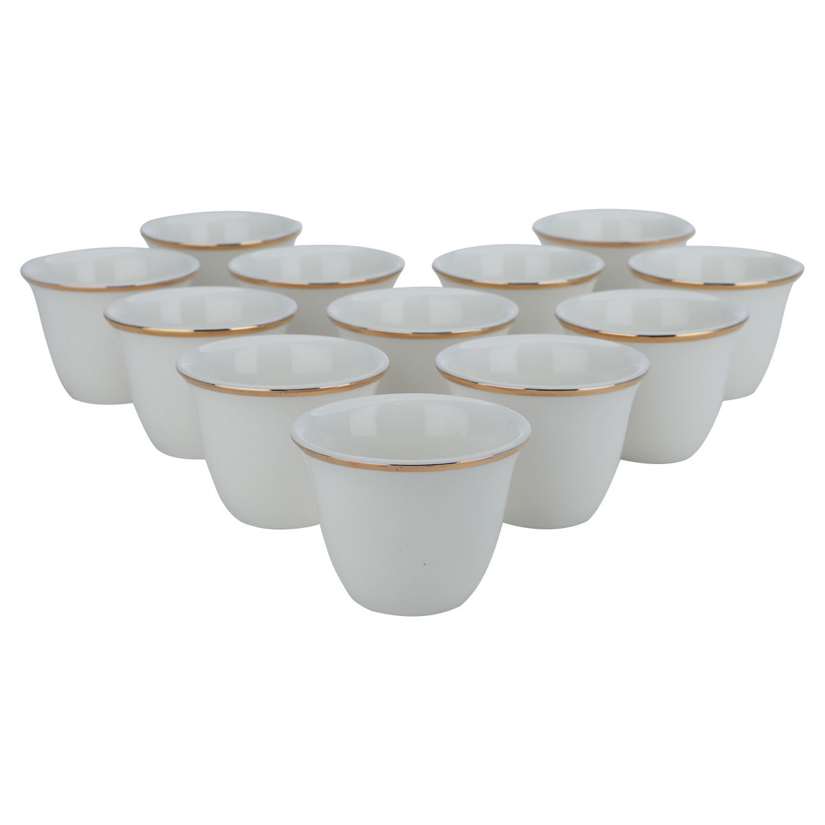 Al Saif Gallery porcelain coffee cups, gilded, 12 pieces - white product image