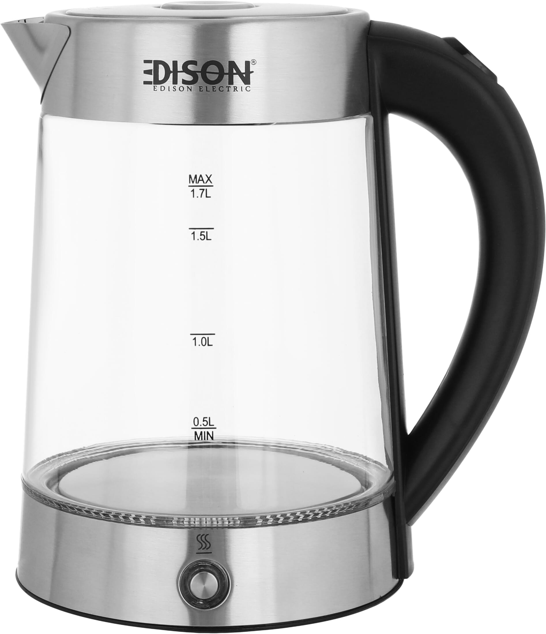 Edison WK-0815GT Electric Kettle Set WK-0815GT Glass , 0.8 L, 2200 Watt - Black product image 4