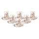 Alsaif Gallery Bialat and coffee cups and saucers serving set, 26 pieces, golden pattern - white product image 2