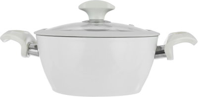 طقم قدور جرانيت بغطاء زجاج فالز، 9 قطع - بيج فاتح product image 6