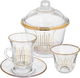 طقم تقديم شاي و قهوة زجاج السيف غاليري، 50 قطعة - شفاف product image 1